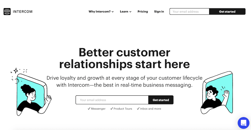 Example Intercom value proposition