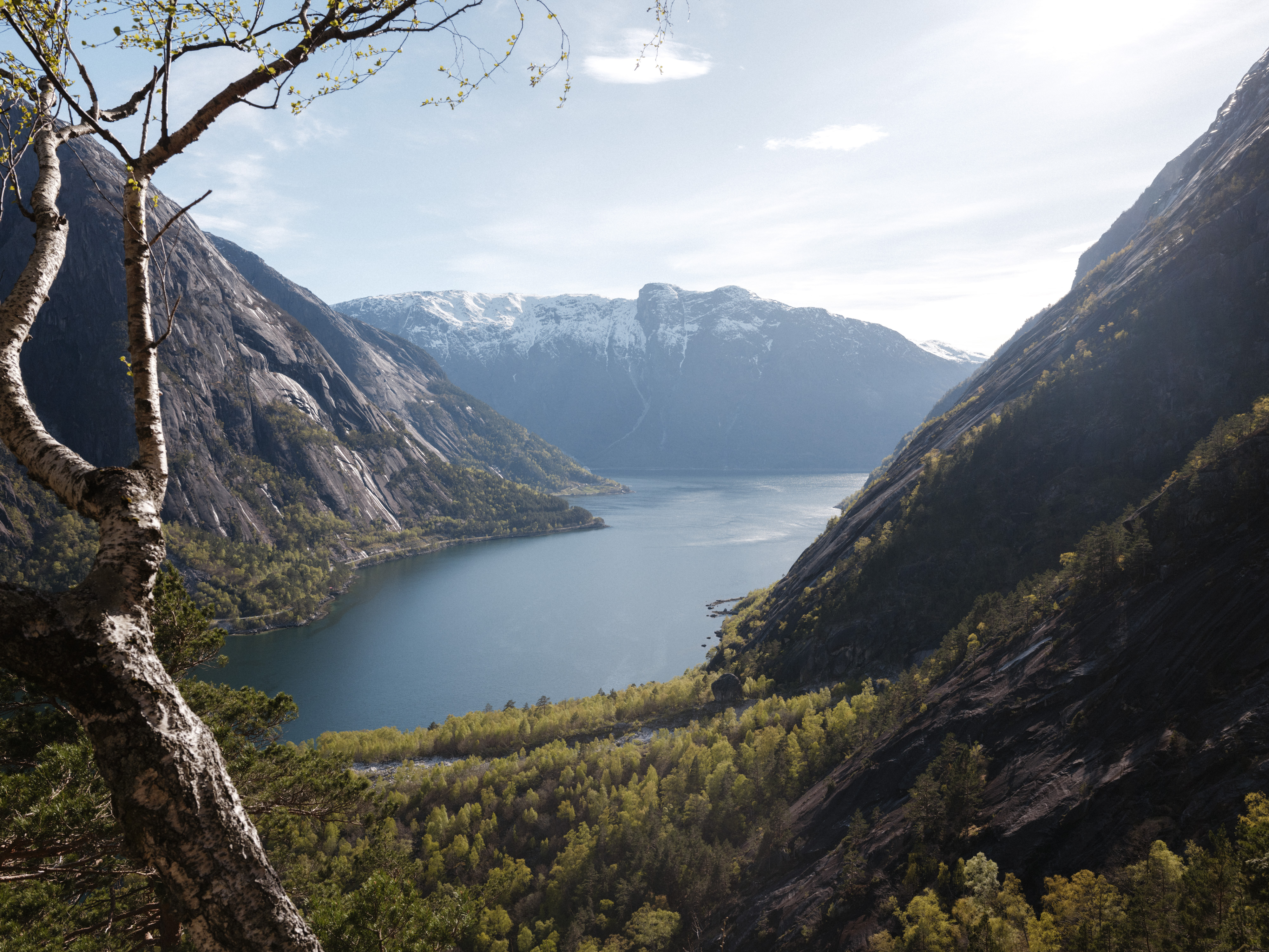 Utsikt over Simadalsfjorden frå stien til Kjeåsen. Foto: Yrjan Olsnes / Visit Hardangerfjord