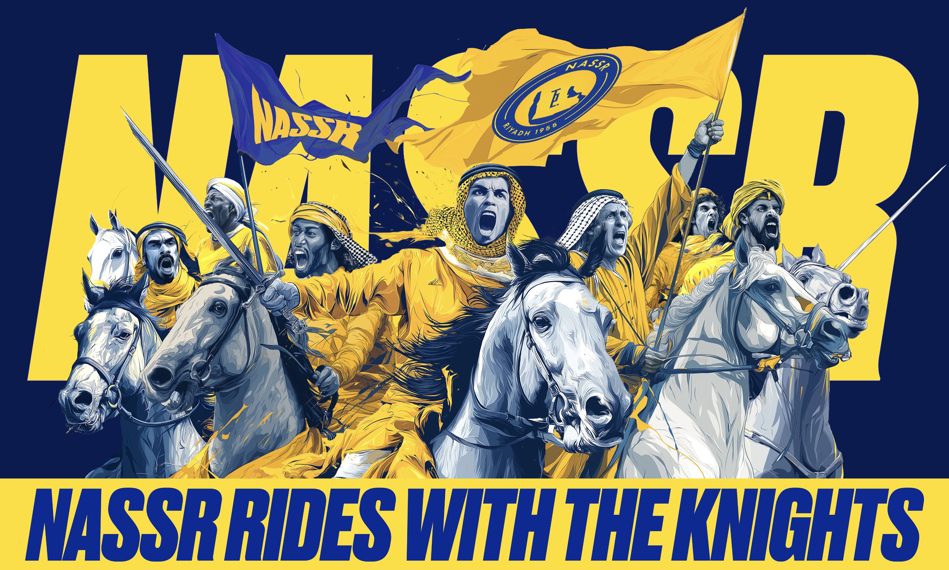 Al Nassr — Nassr Rides With The Knights tifo artwork