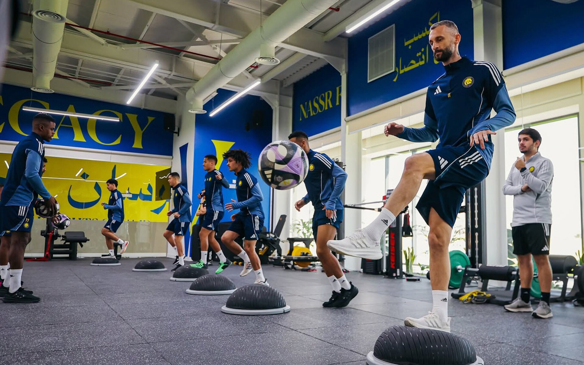Al Nassr — squad training in the House of Nassr gym
