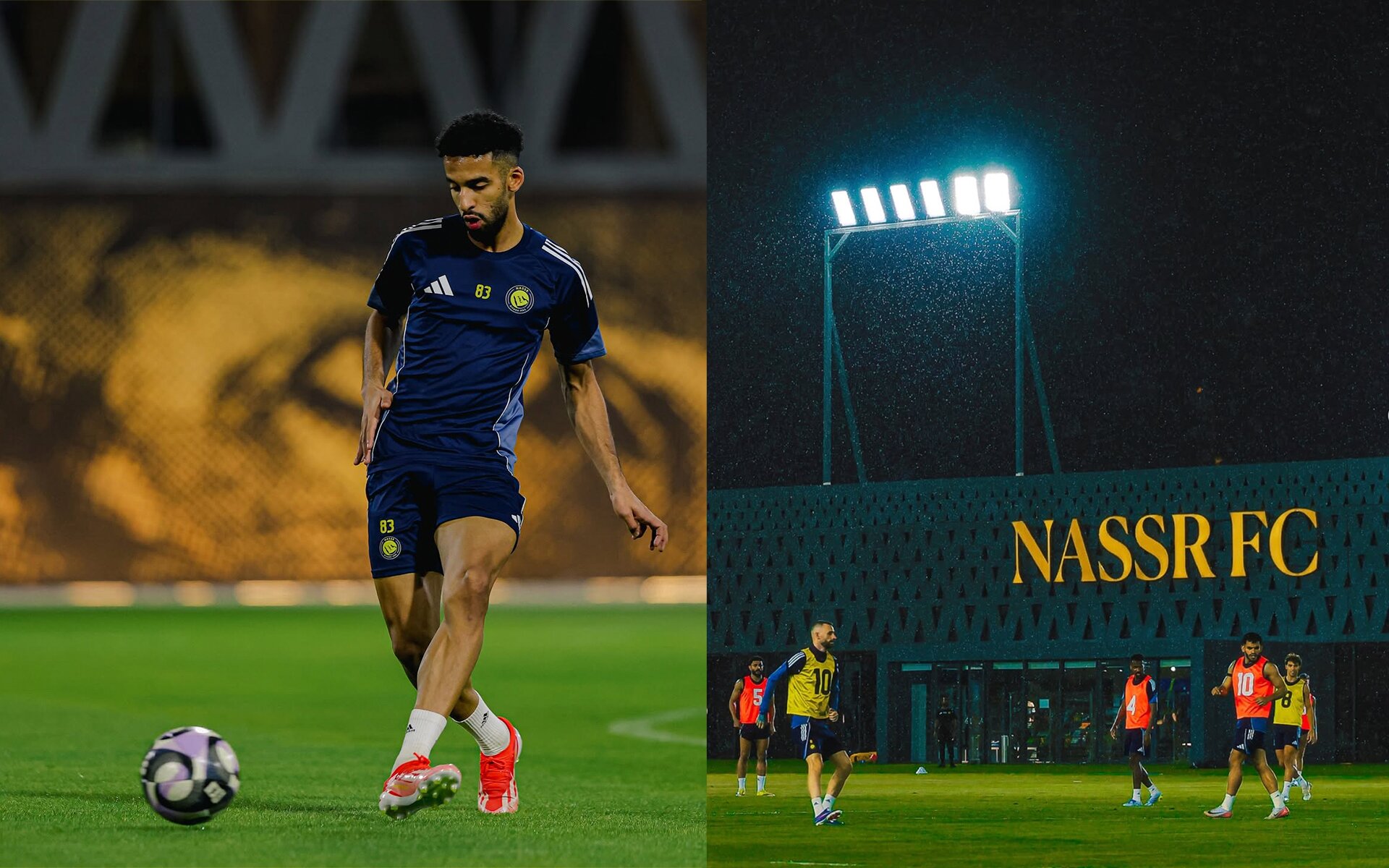 Al Nassr — pitch training, day and floodlit night session