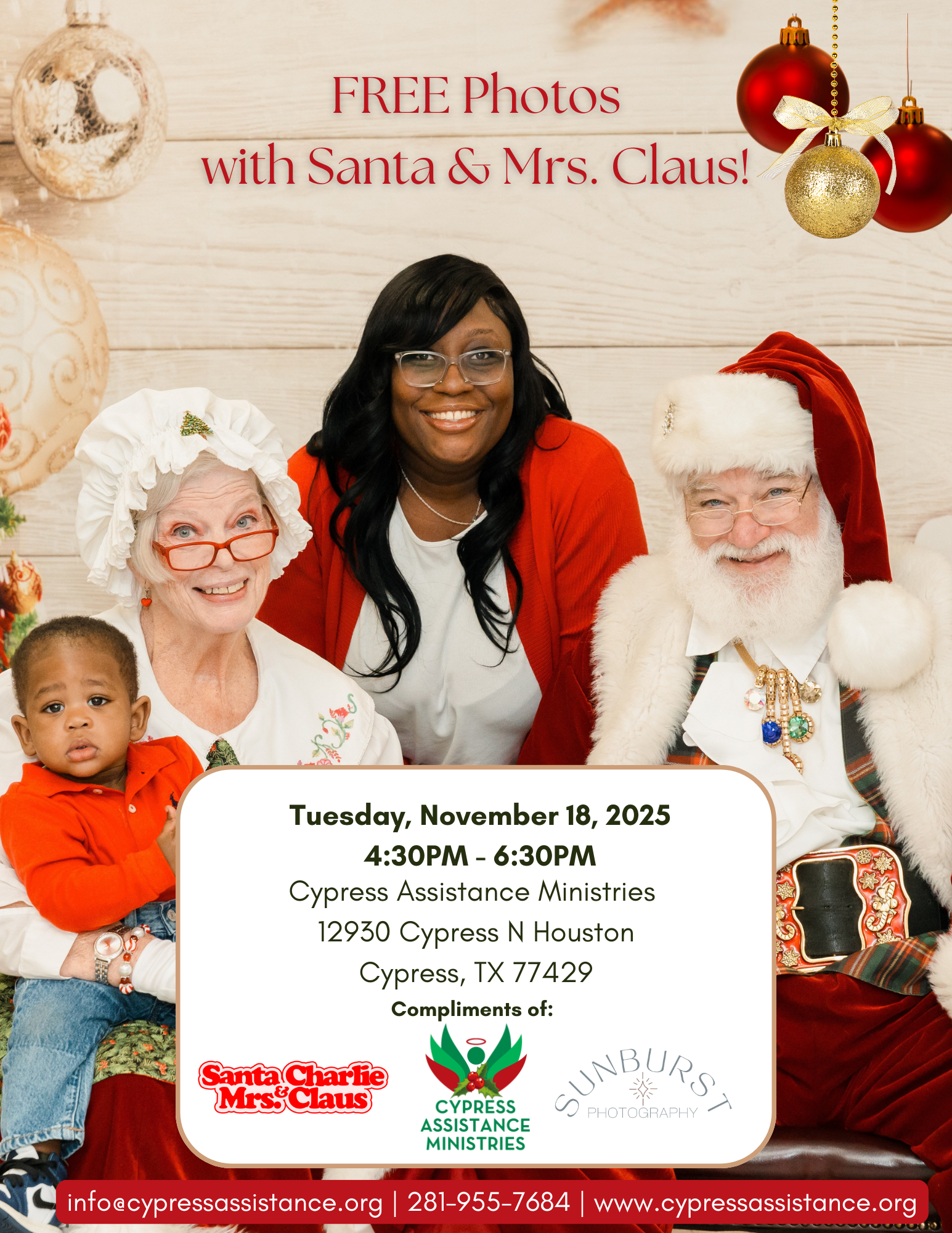 FREE Photos with Santa & Mrs. Claus 2025