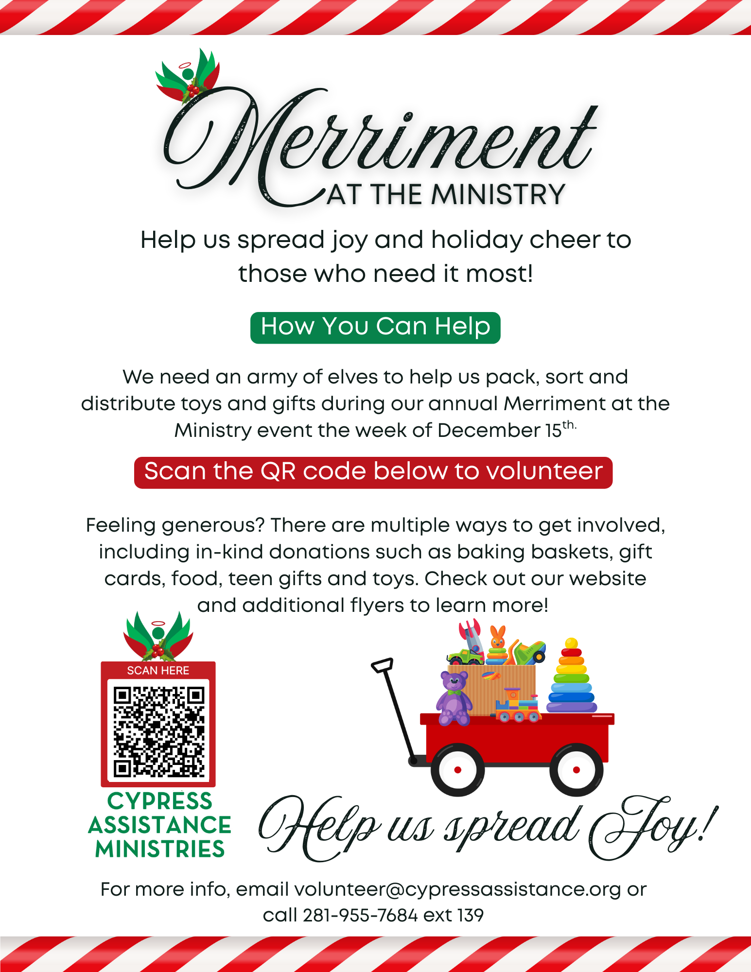 Merriment at the Ministry Volunteer Sign up