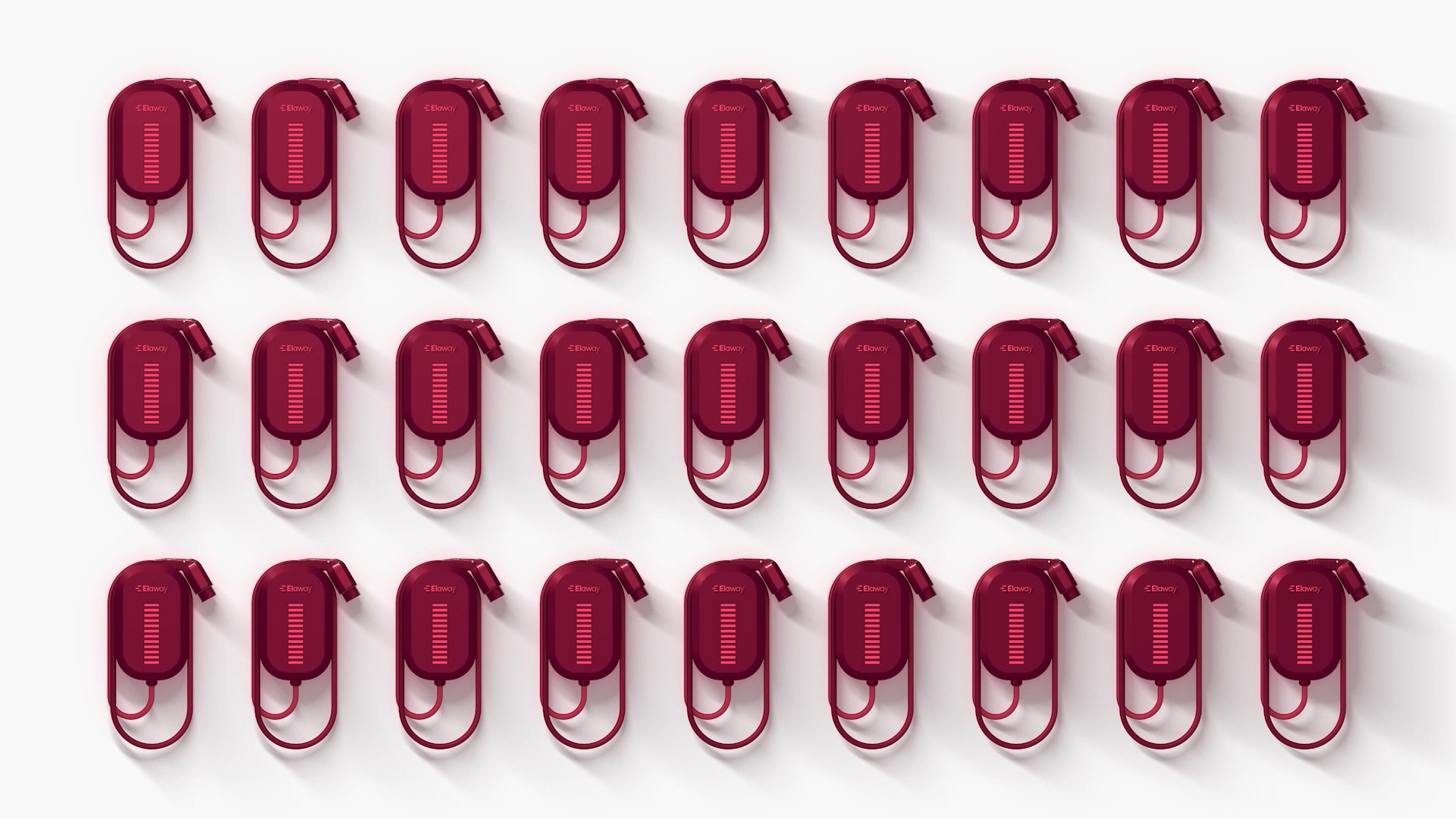 Grid of car chargers