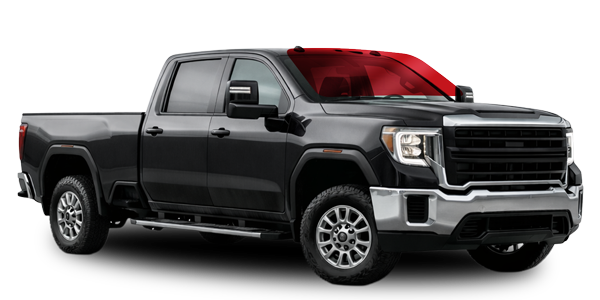 GMC Sierra 2500HD with its windshield highlighted