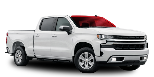 Chevrolet Silverado 1500 with its windshield highlighted