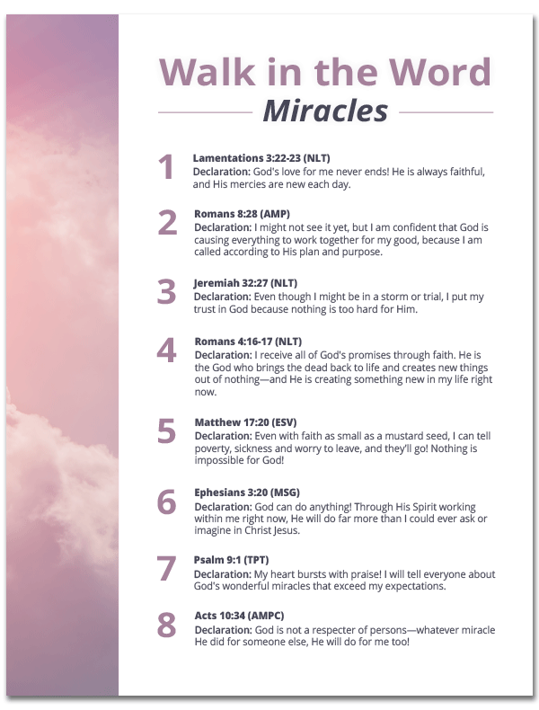 Miracles "Walk In The Word"