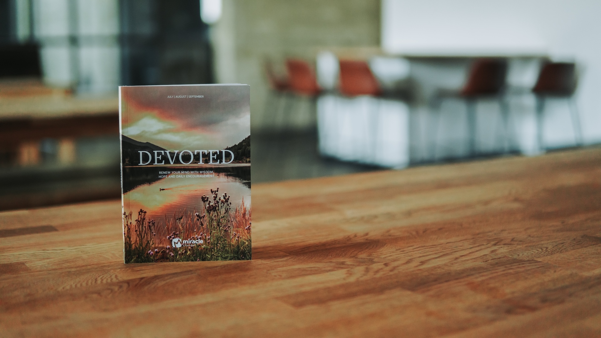 Devoted Devotional book on a table.
