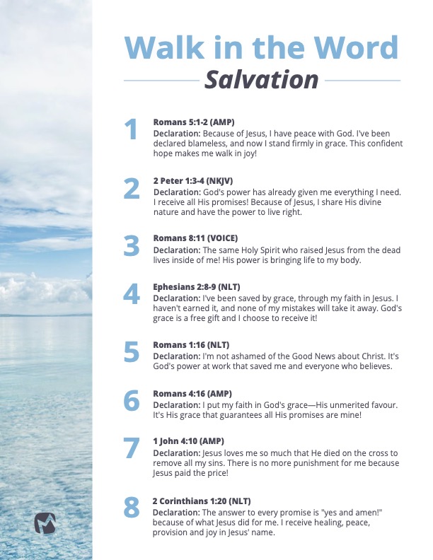 Walk in the Word Printout — Salvation