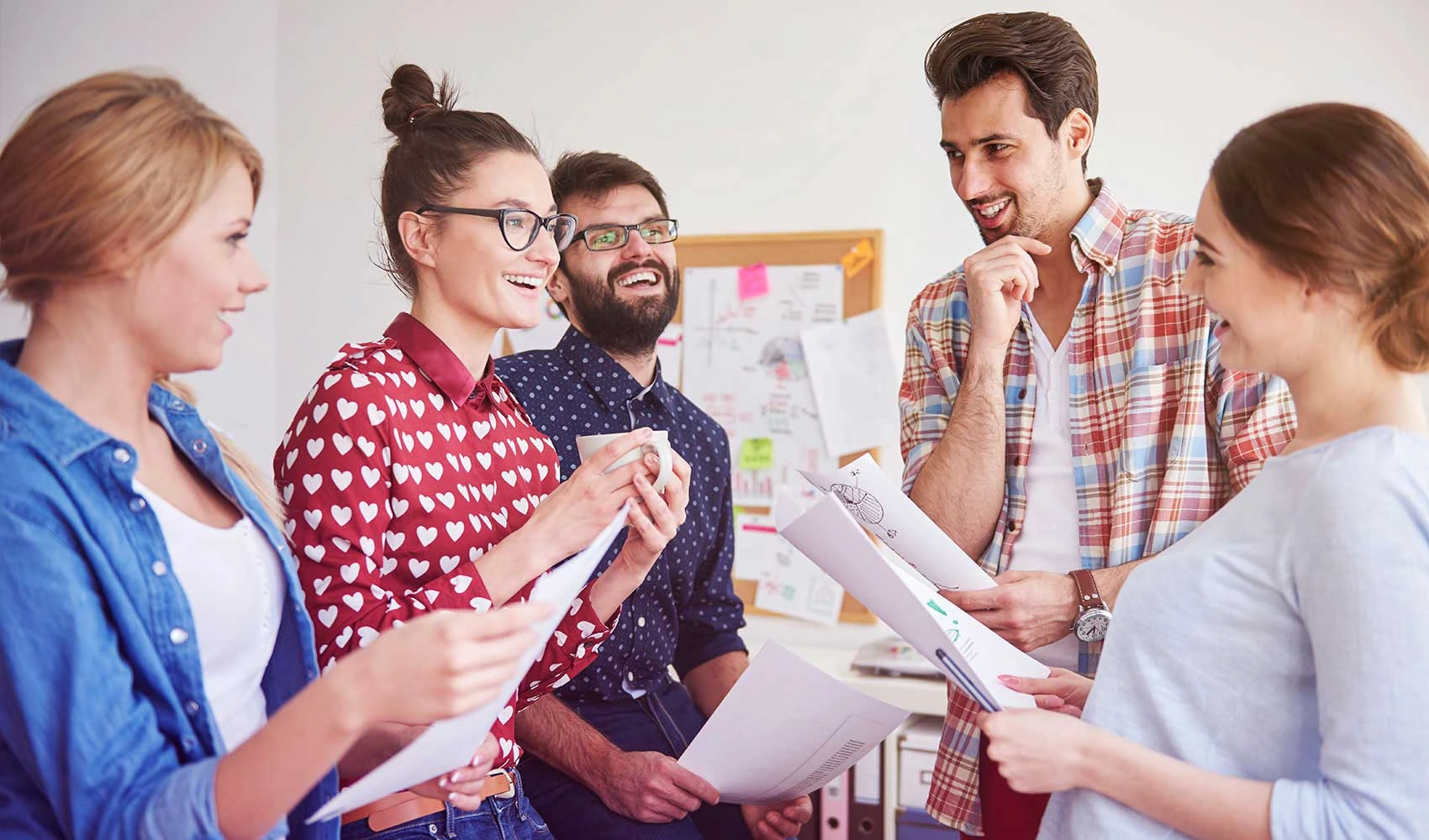 Coworkers working at the office