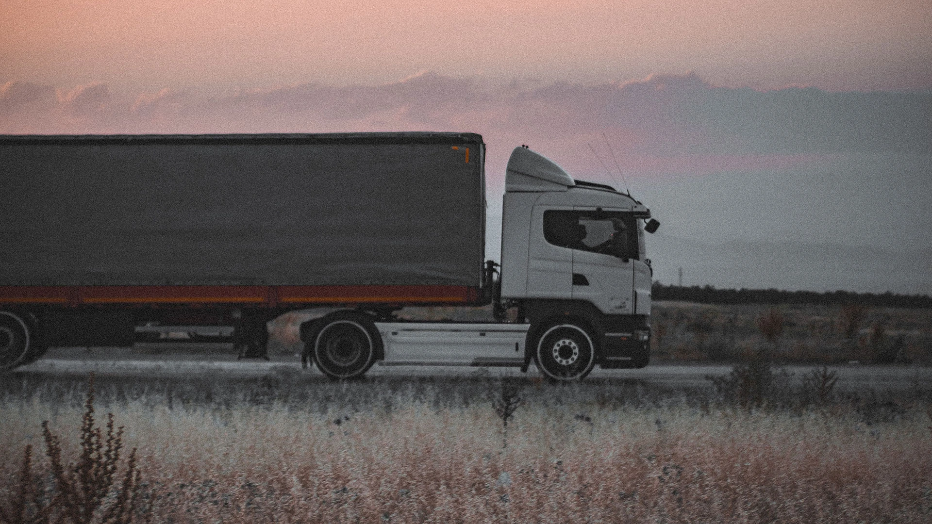 Trailer truck on the road