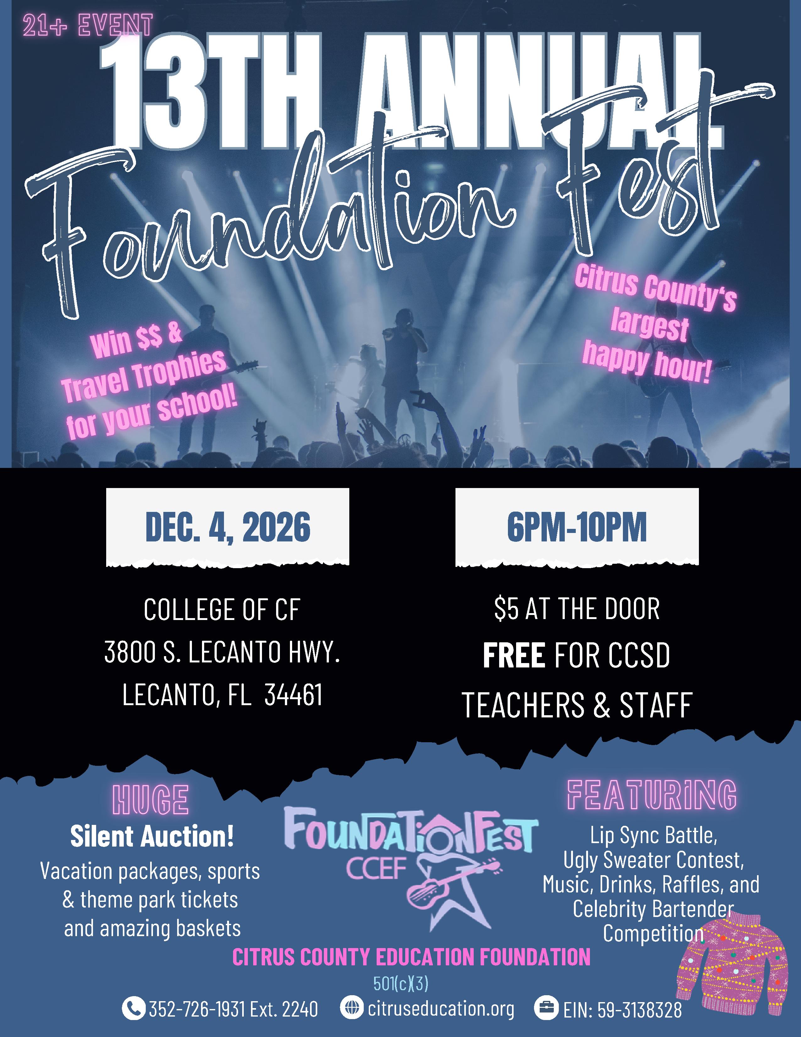 Foundation Fest flyer 2026