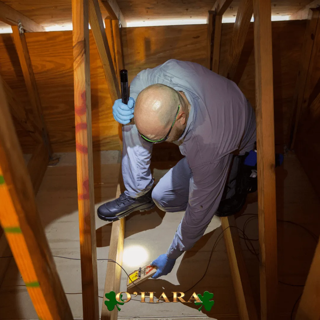 a man planting a mouse trap