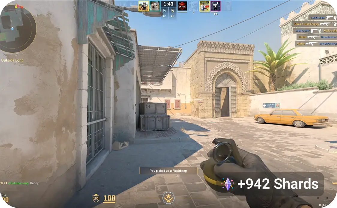 Esports players reviewing Valorant gameplay using Insights.gg VOD review software with annotations, time markers, and team feedback tools.