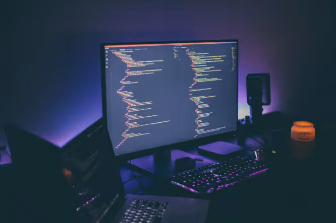 computer in the dark