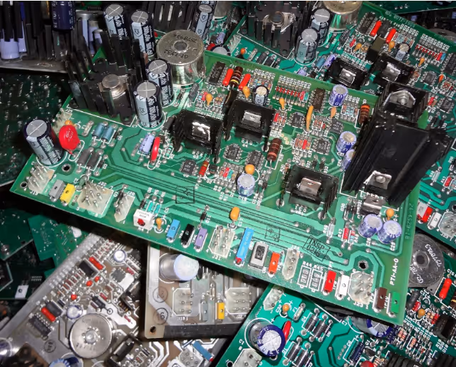 a bunch of computer parts
