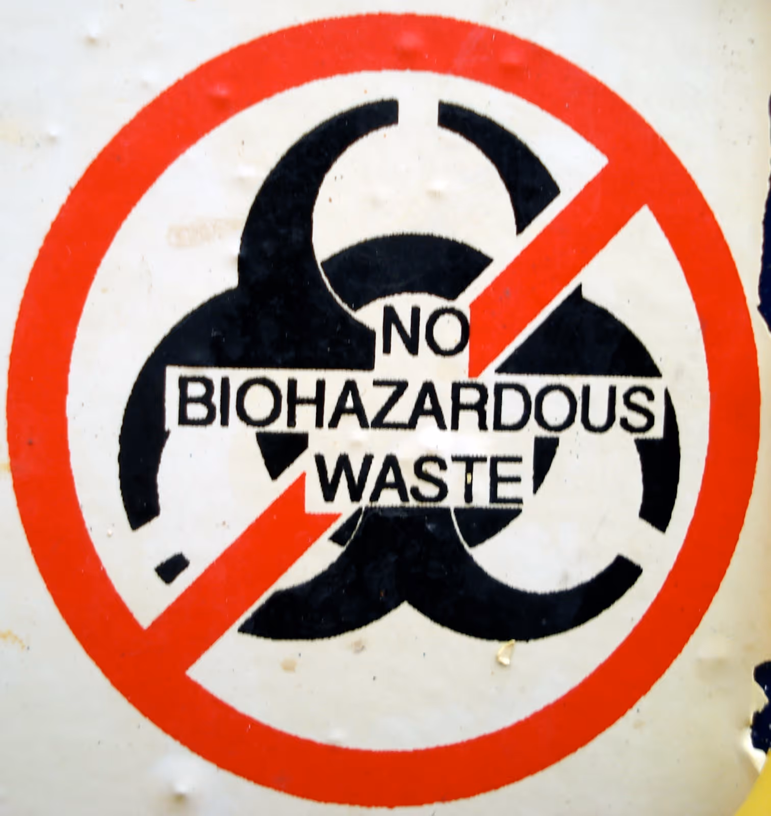 no biohazard waste signage