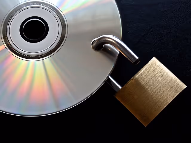 cd with pad lock going through it