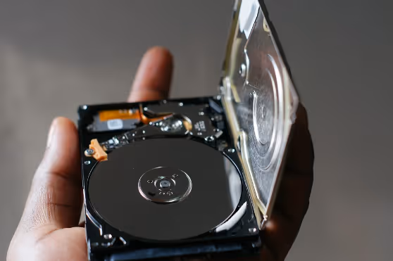 the inside of a hard drive