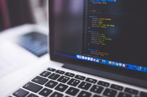 closeup of code on a computer