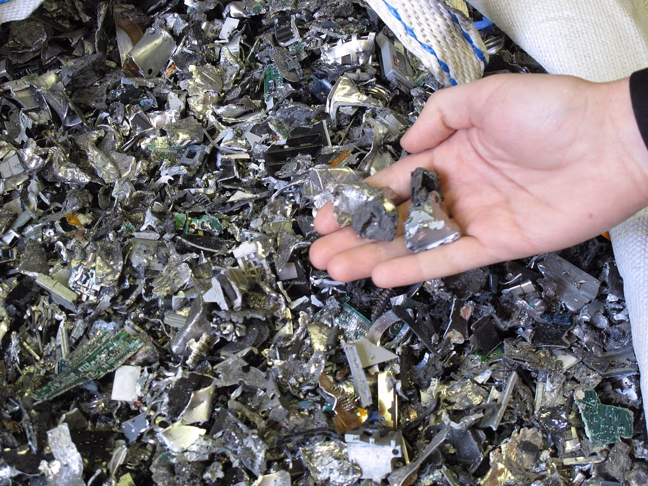 shredded computer hard drives