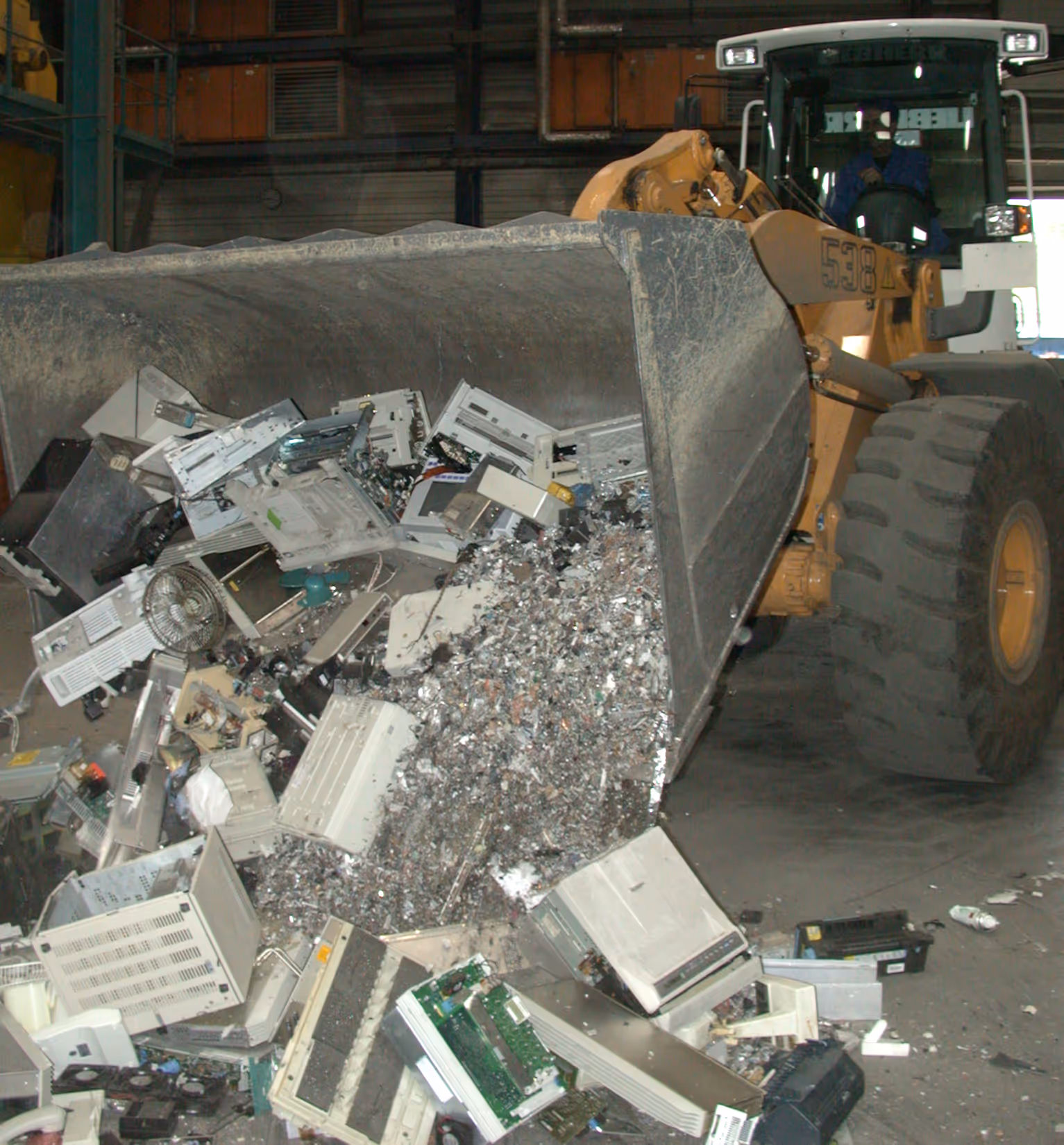 bulldozing computer scraps