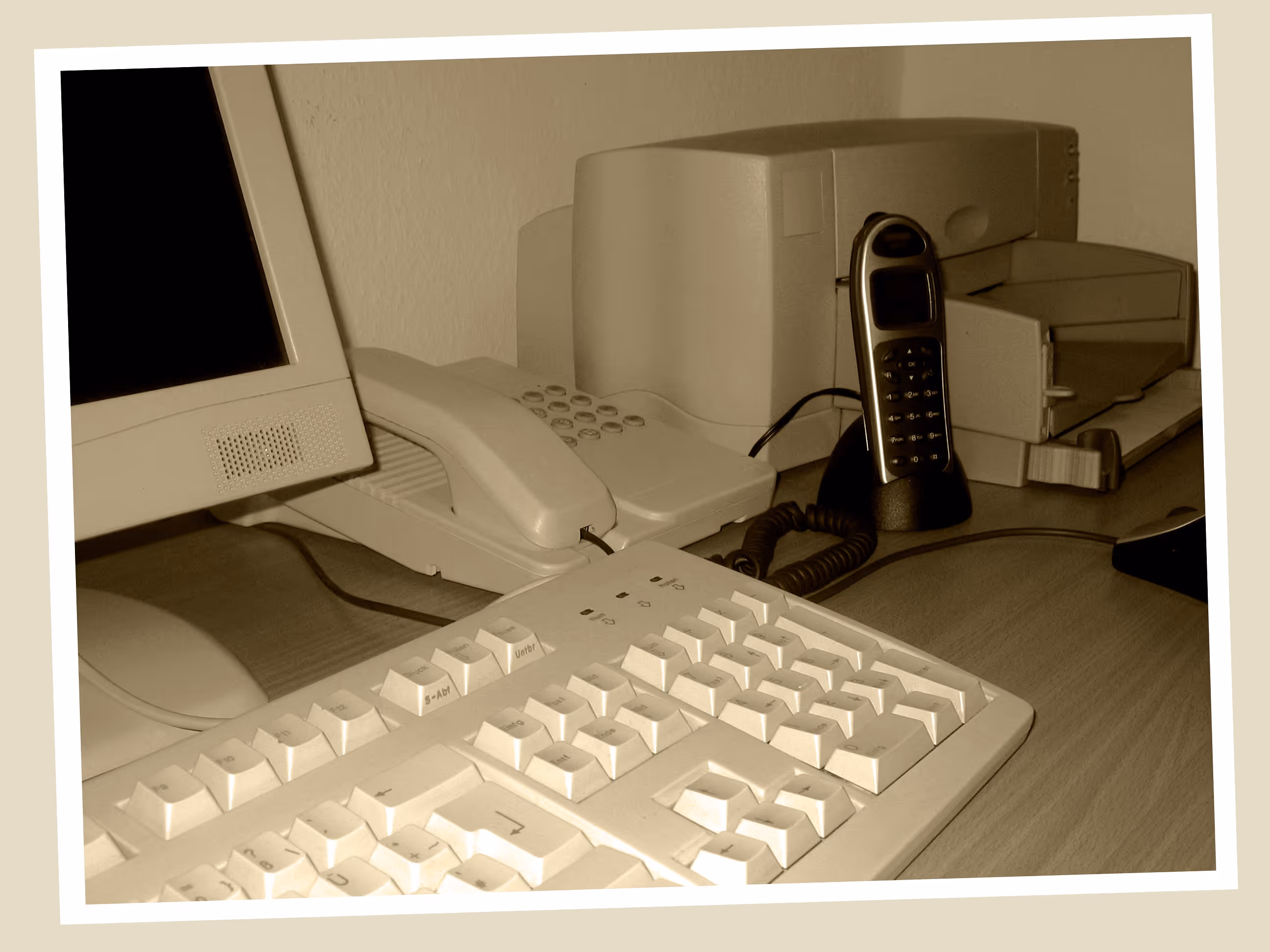old phones and computers