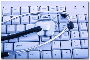 stethoscope on keyboard