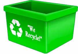 green recycling bin