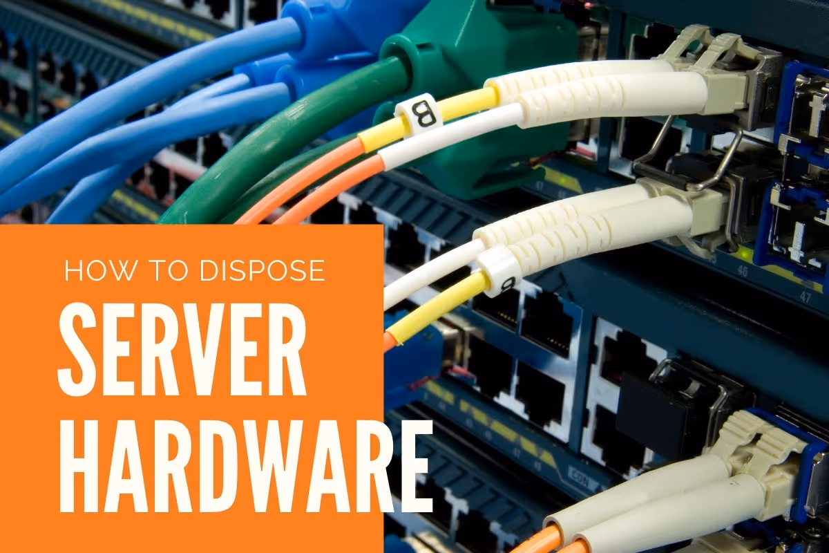 How should you dispose of old server hardware?
