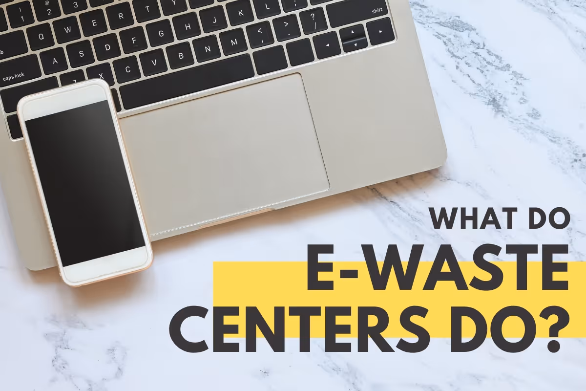 Top view of a Laptop and Cellphone - What do E-Waste Centers Do?