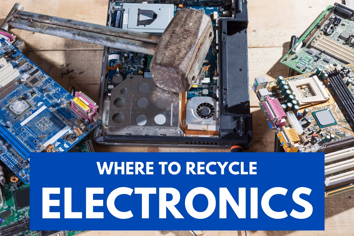 Computer pieces ready for recycle - Where To Recycle Electronics