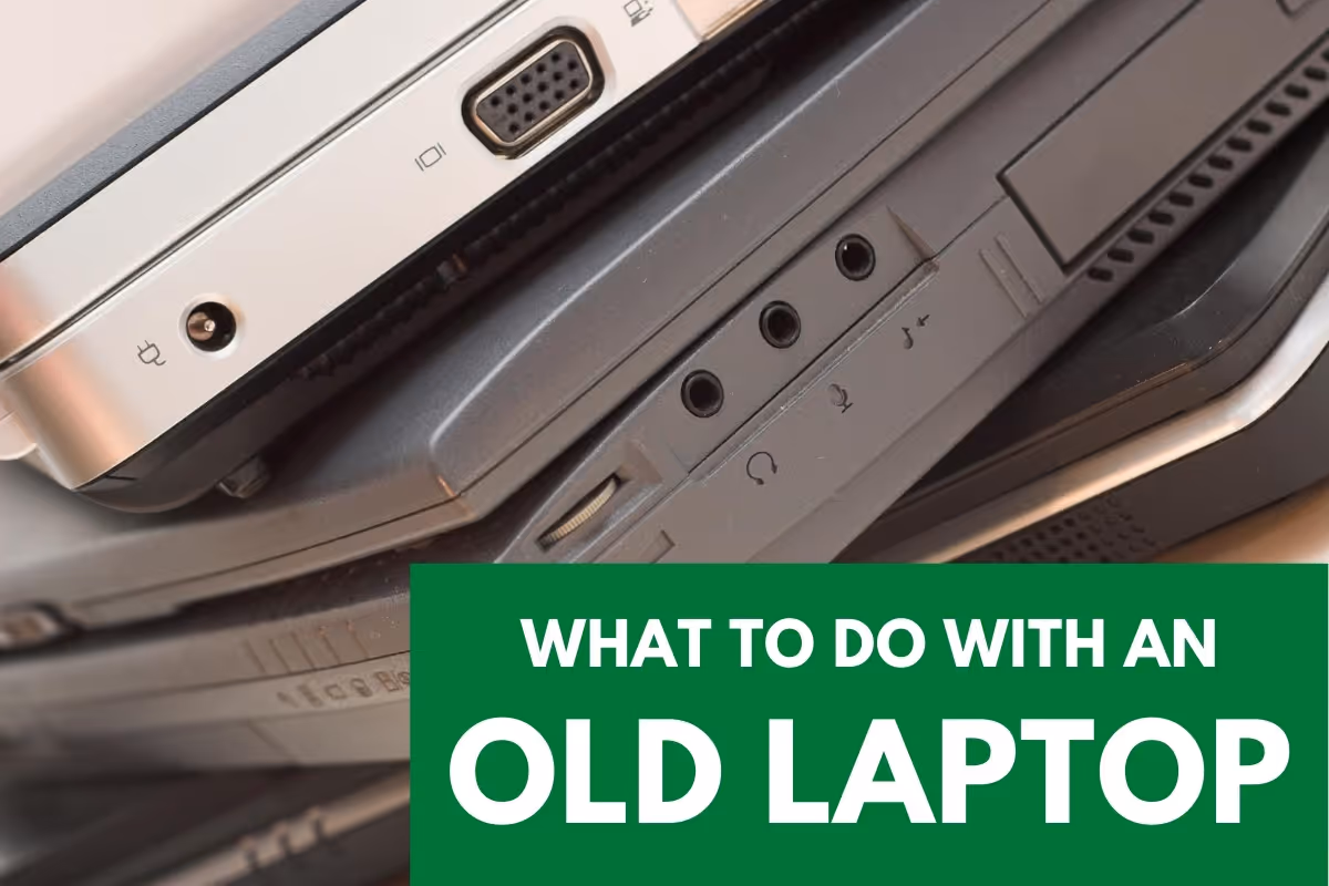 Closeup of Old Laptops Stacked - What To Do With An Old Laptop