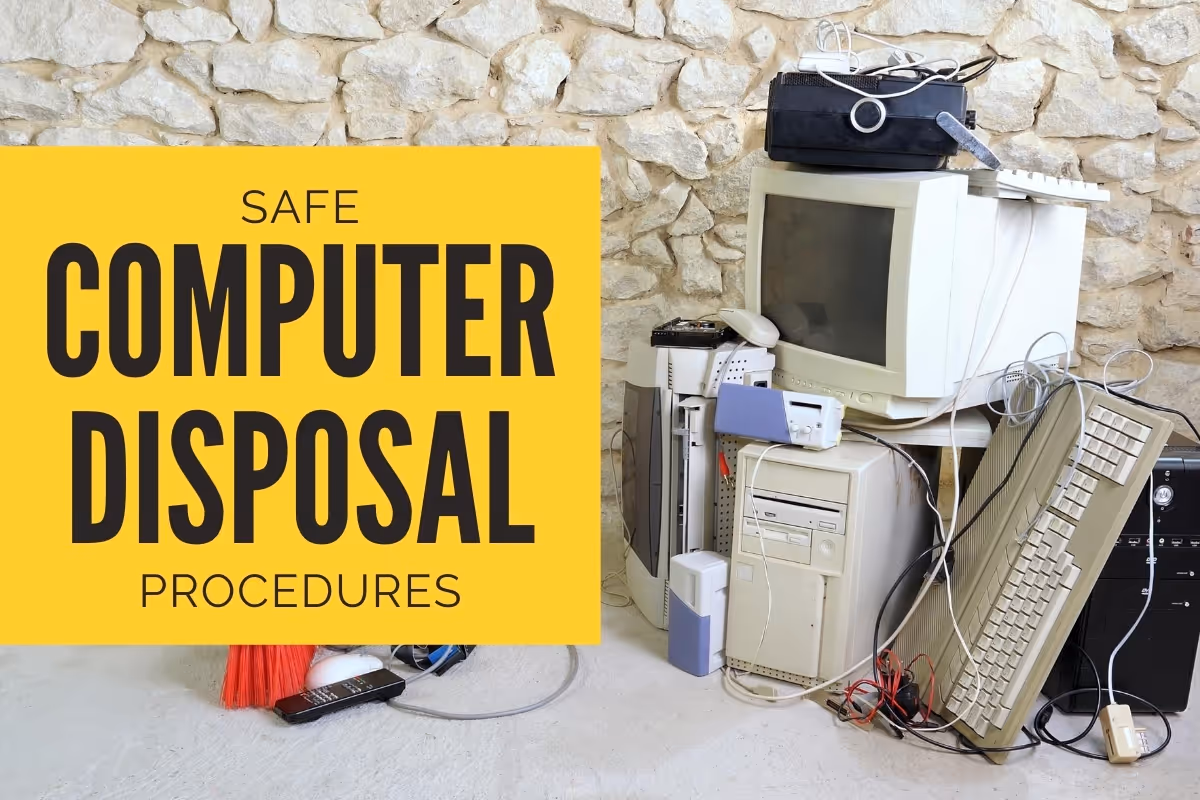 Old computer piled up - Safe Computer Disposal Procedures