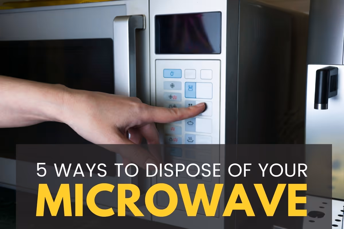 Hand using a microwave - 5 Ways To Dispose Of Your Microwave
