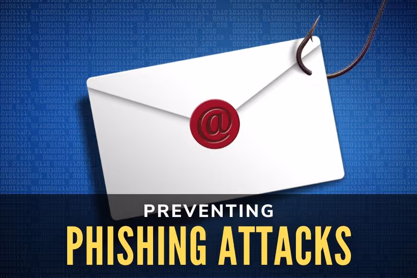Preventing Phishing Attacks - Fish hook holding an email