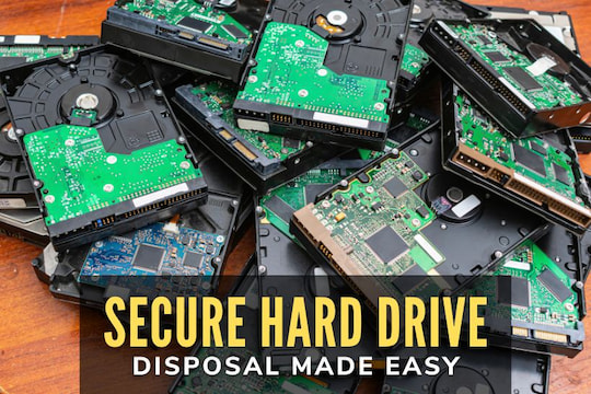 Secure Hard Drive Disposal Made Easy - Pile of hard drives