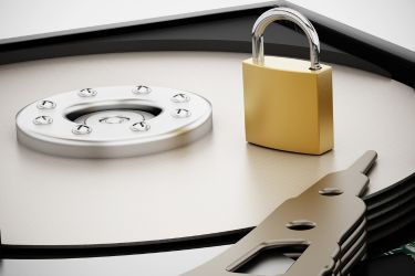 Hard disk with a lock