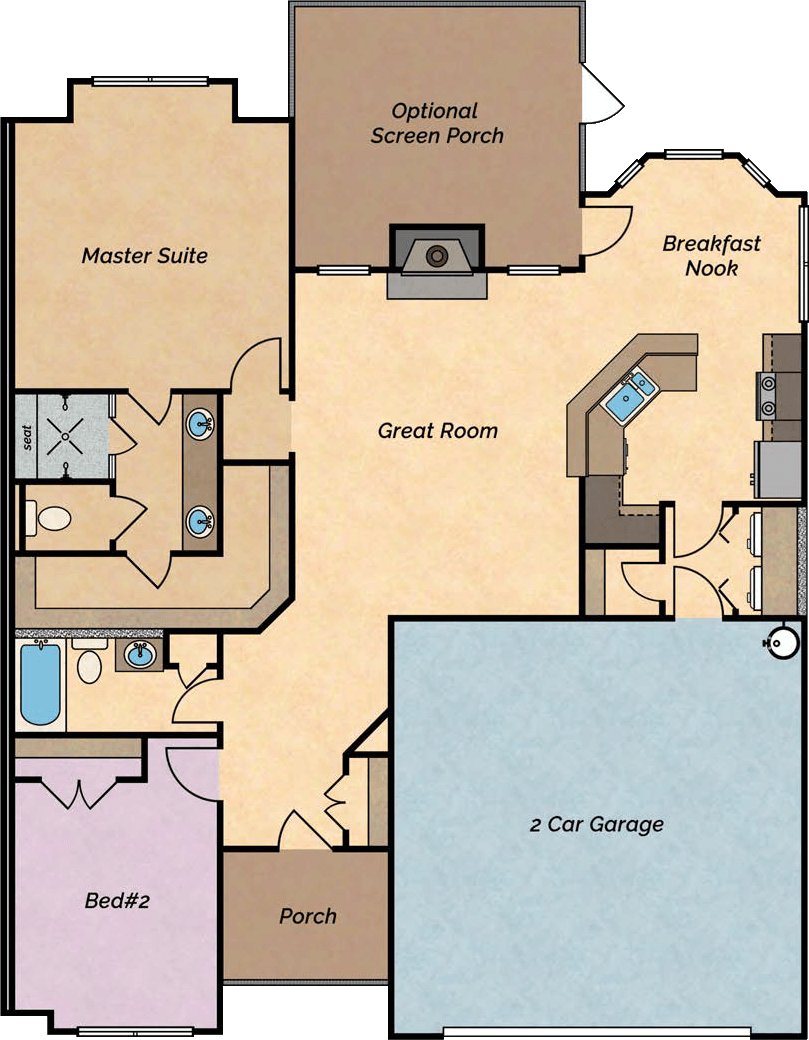 The River lake villa floor plan