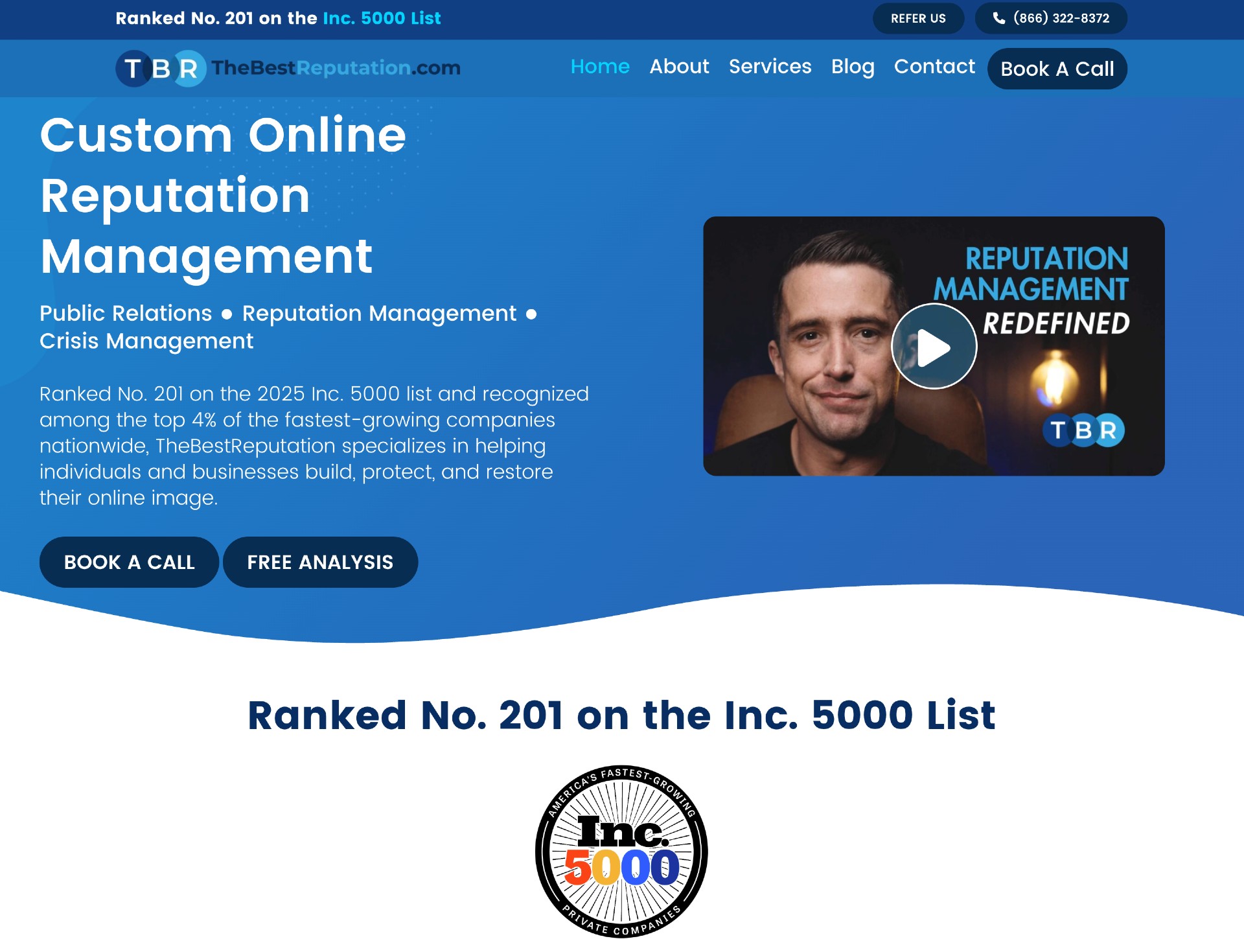 thebestreputation.com homepage