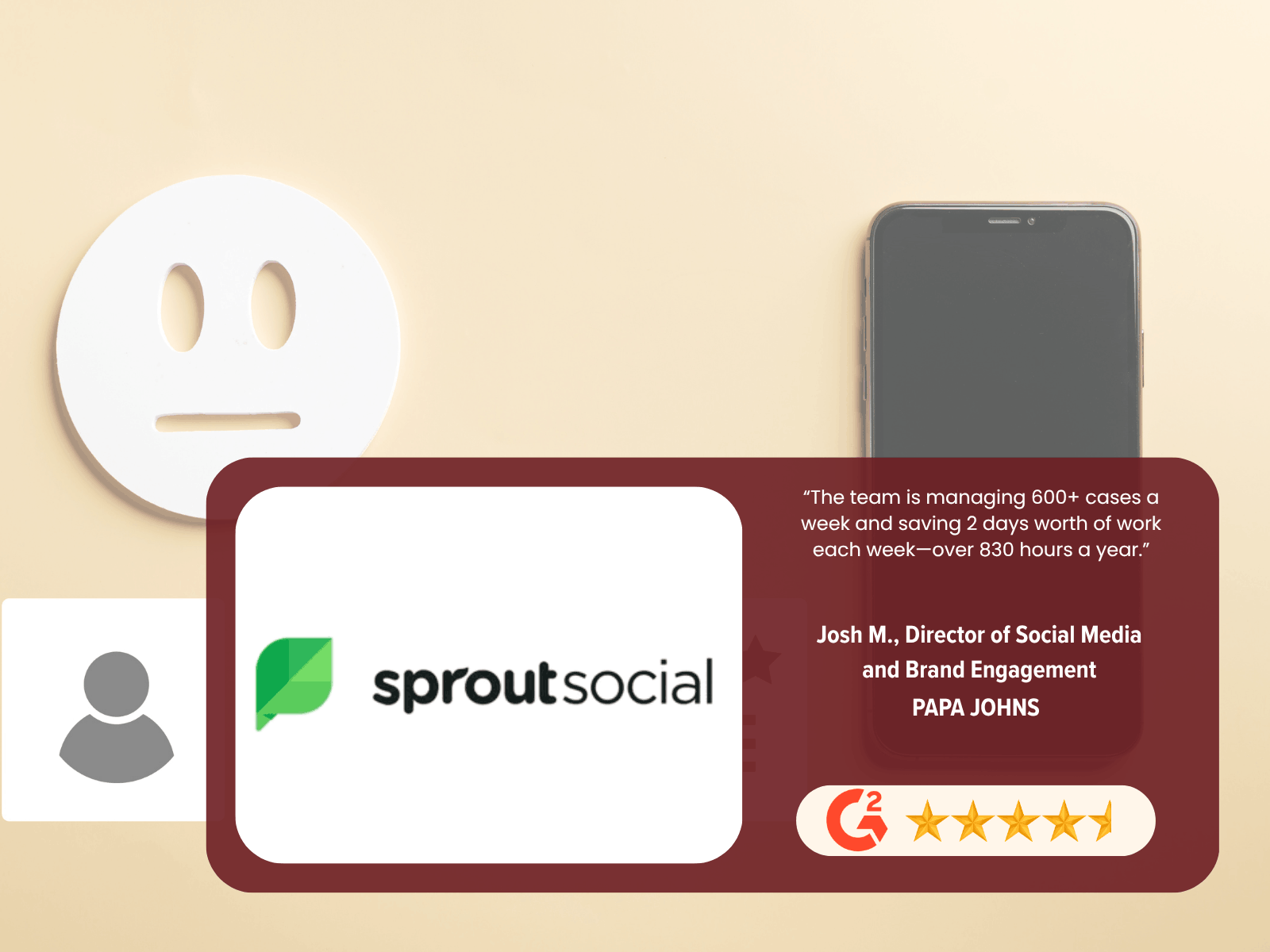 Sprout Social tool showing social media management, customer engagement tracking, and online reputation monitoring features