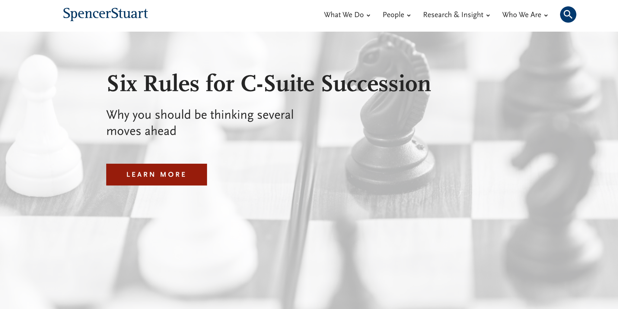 Spencer Stuart  website homepage screenshot