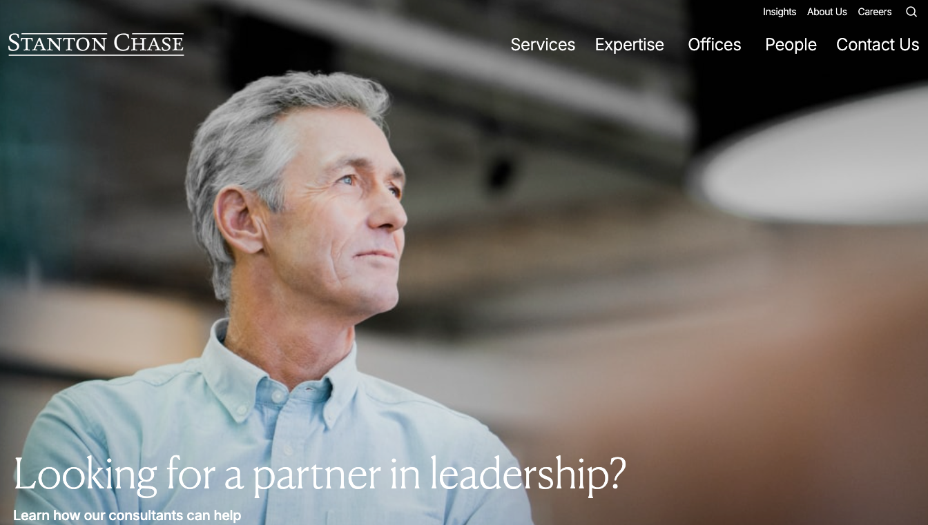 Stanton Chase website homepage screenshot