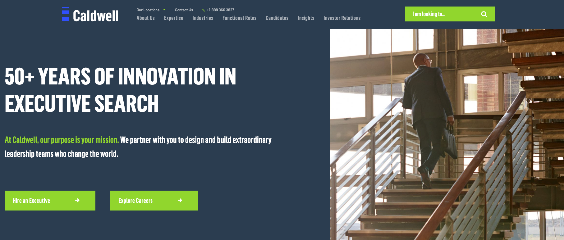 Caldwell Partners website homepage screenshot