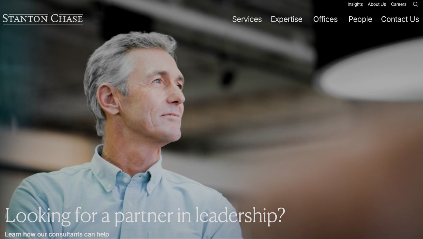 Stanton Chase website homepage screenshot