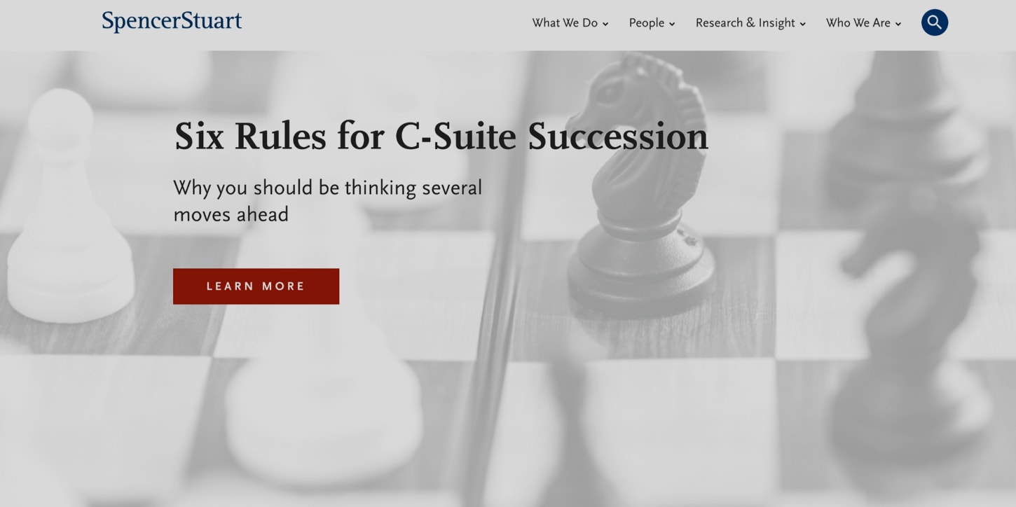 Spencer Stuart website homepage screenshot