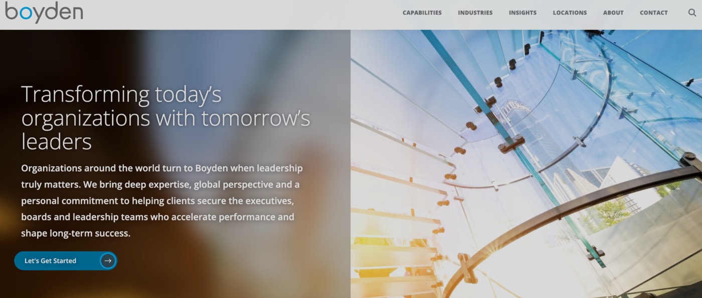 Boyden website homepage screenshot