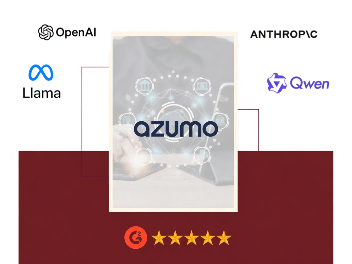 Azumo logo displayed with global brands including Apple, Unilever, Bristol Myers Squibb, and Honda, representing enterprise AI consulting and digital transformation services