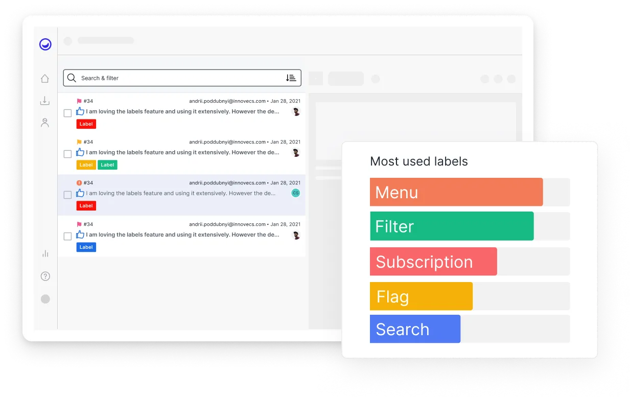 Labels and categories to prioritize user feedback 