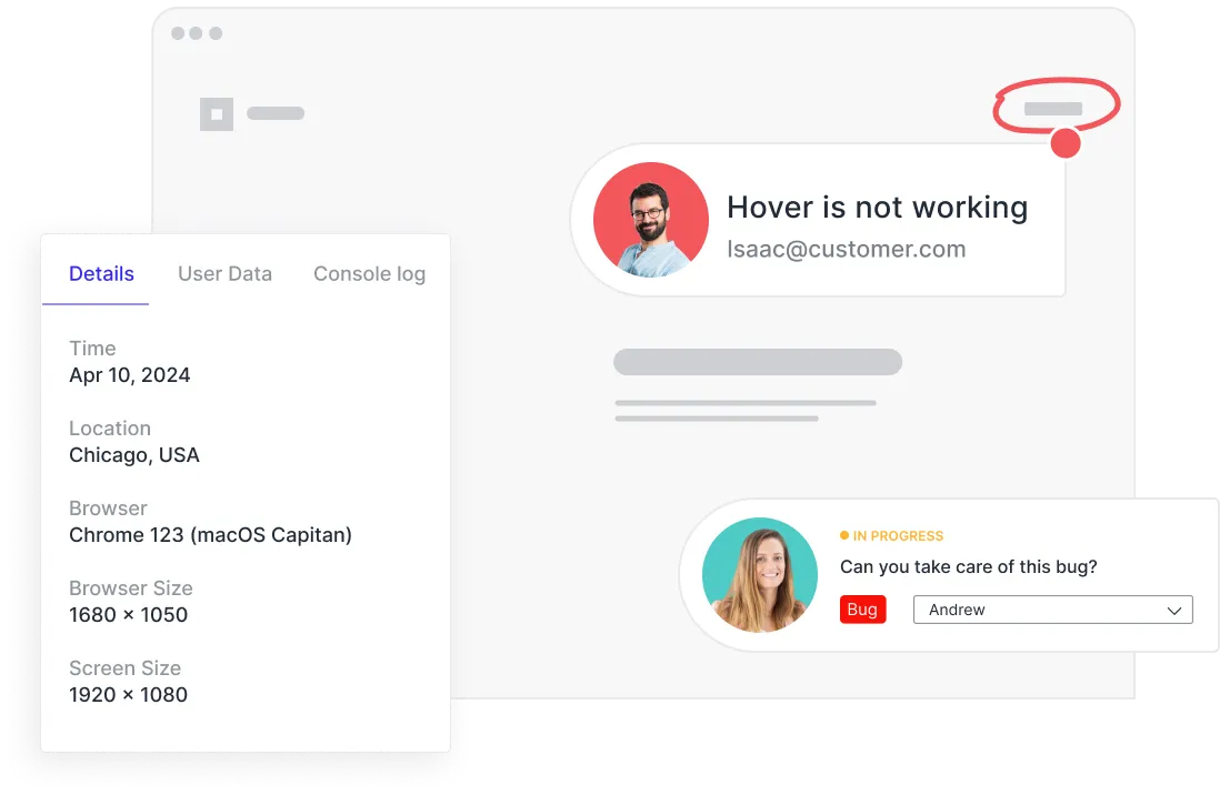 bug reporting with auto-captured user environment data